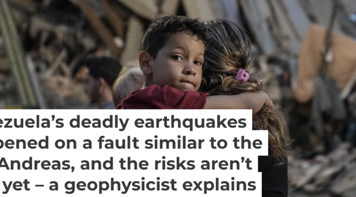 A June 24, 2026, earthquake shook buildings to the ground, trapping and killing people in Caracas, Venezuela, and nearby communities. Manaure Quintero/AFP via Getty Images